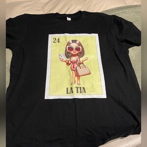 Woman’s shirt runs big. Never worn